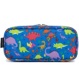 FlowFly Pencil Case for Girls Boys, Large Capacity Pencil Pouch for Kids, Portable Soft Pen Bag for Teens, Dinosaur