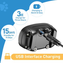 Dog Training Collar, Anti-Barking Collar, Rechargeable Smart Dog Collar, 3 Modes, Adjustable Level, with Remote Control, Suitable for All Types of Dogs