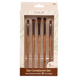 CALA - brochas de bamboo oscuro para maquillaje de ojos (5 piezas)