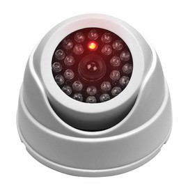 JUSTOP Dome Dummy CCTV Camera Outdoor/Indoor Waterproof With Reality LED Light Fake CCTV Cam - White (1)