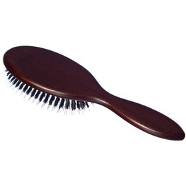 L'Artisan Brossier - Pneumatic hair brush thistle made of solid beech wood - traditional brush large format, pure boar bristles and nylon pins - Made in France