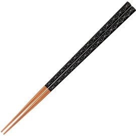 Sunlife H-06520 Chopsticks, Bamboo Chopsticks, Dishwasher Safe, Adult, Long, 9.1 inches (23 cm), Truss, Natural Bamboo, Black, Made in Japan