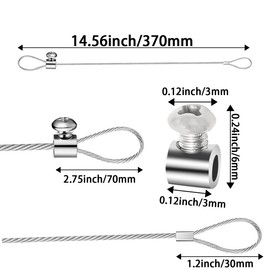 MARRTEUM Gate Latch Cable Pull, 19 Inch Stainless Steel Adjustable Gate Pull Cord for Metal Wooden Fences Garden Backyard Door Fence Gate Opener (4 Pieces, Silver)