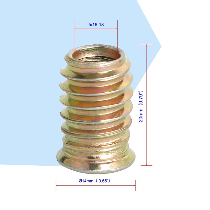 Aopin Threaded Inserts Nut Threaded Fastener Connector Hex Drive Threaded