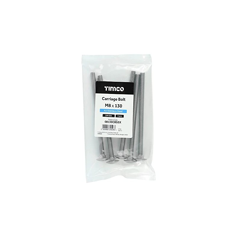 TIMCO Carriage Bolt DIN 603 - A2 SS - 8.0