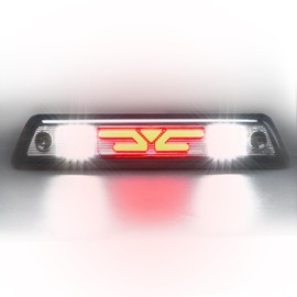 WahMOTOTin LED 3rd Third Brake Light - Unique Design 33 LEDs, Light Smoked Lens Compatible with 2009-2014 Ford F150, Rear Cab Center Brake/Tail/Cargo Lamp Assembly w/Plug-N-Play Wiring