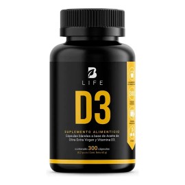 B Life - Vitamina D3 5000 Ui 300 Cápsulas B Life - 60 g - Top Quality