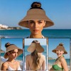 hoyuwak Sun Visor Hats for Women Foldable Wide Brim Straw