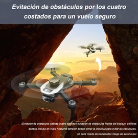 AXIDUN-Mini Drones con Cámara 4K，Evitación de Obstáculos en 360°，Los Drones Sin Escobillas Son Duraderos y Resistentes a Los Choques,Cámara Dual 4K,Rastrear El Vuelo,Drone de Largo Alcance y Flujo óptico Profesional，3 Baterias,Mini Drone para Adolescente