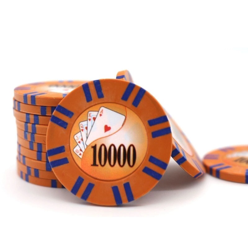 600 Poker Chips 2 Stripe Twist 8 Gram - Pick