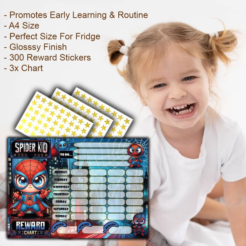 3 Pack Good Behaviour - Superhero - Spider Kid Themed