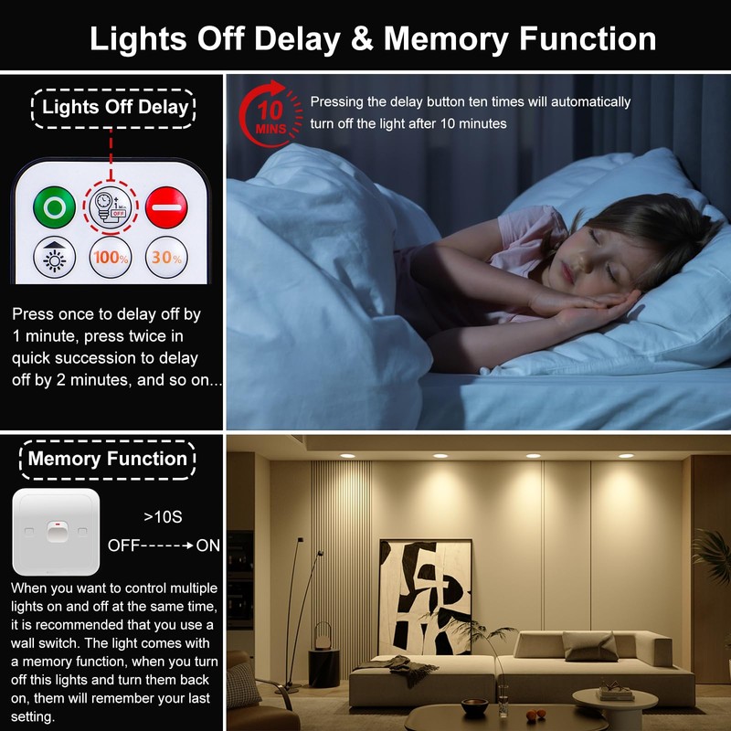 Recessed Lighting 5/6 Inch, 6Pack Color Changing LED Can Lights