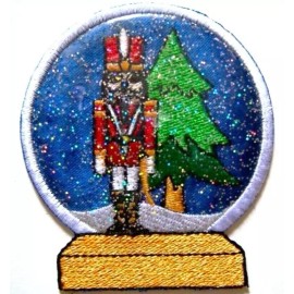 Wright's Christmas Soldier in Glitter Gel Snow Globe 2 1/4" x 2 3/8" wp-39