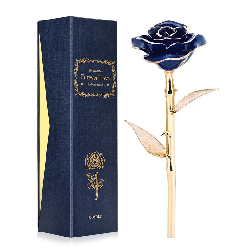 Ejoyous 24K Gold plated Romantic Rose Flower Valentine's Day Birthday
