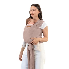 Moby Wrap Baby Carrier | Waffle Knit | Baby Wrap Carrier for Newborns & Infants | #1 Baby Wrap | Baby Gift | Keeps Baby Safe & Secure | Adjustable for All Body Types | Sandstone