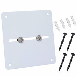 Wrestling Belt Wall Mount Hanger - Heavy-Duty Universal Replics Belts Clear Acrylic Plastic Display for Championship Belts 13cm X 13cm (White, 5 Inch X 5 Inch)