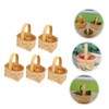 iplusmile 5Pcs Tiny Woven Baskets with Handle Versatile Party Treats