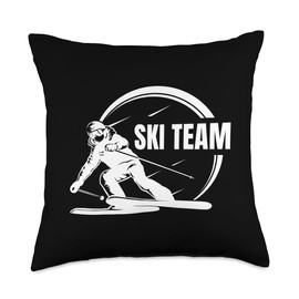 Ski Team Skier School Skiing Trip Ski Team Crew Skiing Throw Pillow
