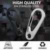 ASNAME 5Pcs Stainless Steel Key Chain with Keyring, 1.97”/5cm Carabiner