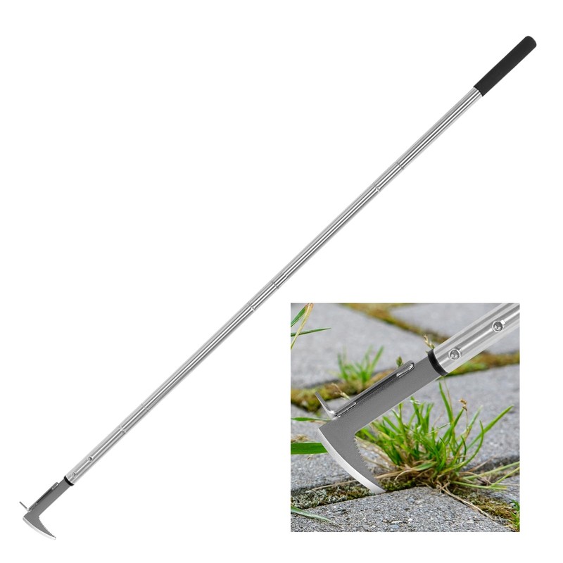 BARAYSTUS Crack Weeder, Stainless Steel Manual Crevice Weeding Tool, Long