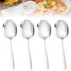 Large Serving Spoons 4 Pieces, Include 2 Serving Spoons and