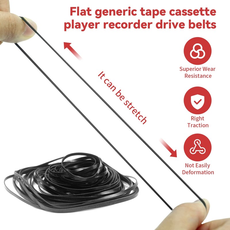 Recorder Rubber Belts - Cassette Recorder Repair Maintenance Mix Flat