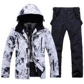 Men's Jacket and Pants Set Insulated Waterproof Waterproof Snowboard Snowsuits for Snow Sport