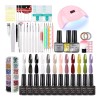 Limegirl Kit Lampara Uña Uv Gel 54w 12 Esmaltes Mate