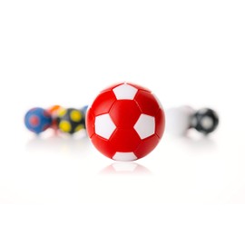 Robertson Winspeed Football Ball 35 mm Set of 10 Red/White, Colourfast, Abrasion-Resistant and Durable, for Table Football and Table Football