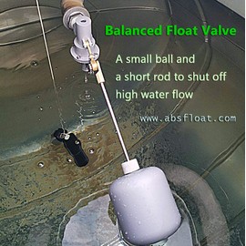 ABS Balanced Float Ball Valve, 100 psi Pressure (1"NPT)