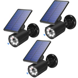 CAHOUGSMT Solar Motion Lights Outdoor 2000LM Security Flood Lights IP67 Waterproof Spot Lights for Yard Porch Garage 3 Pack