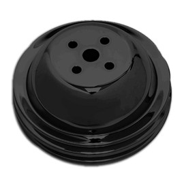 Fits 1955-21 Chevy BB Big Block Black Steel Water Pump Pulley 2 Groove (Short)