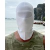 Balaclava in White with Mesh in Front of Eyes for
