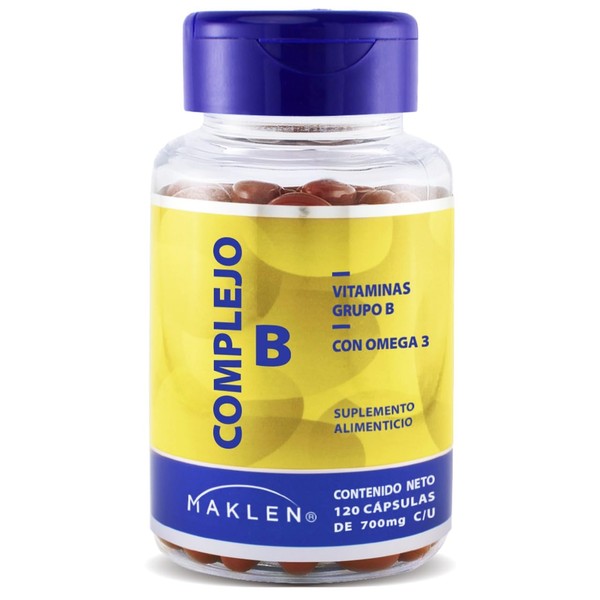 Maklen Complejo B Omega 3 - Vitaminas B1, B2, B3,