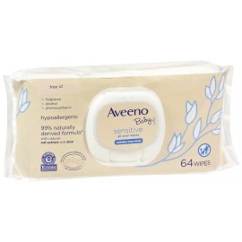AVEENO BABY ALLOVER SENSITIVE WIPES 64CT