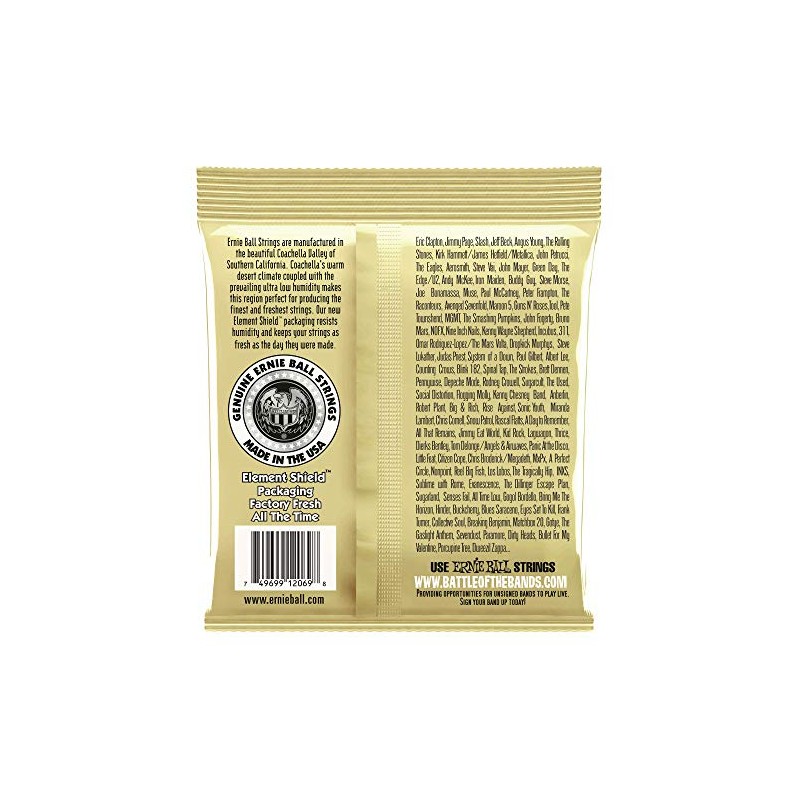 Ernie Ball Folk Nylon Clear & Gold Ball-End 80/20 Bronze