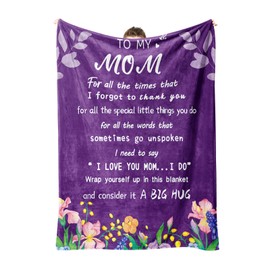 Gifts for Mom, Birthday Gifts for Mom,Best Mom Gifts for Mothers Day,New Mom Gifts for Women, Super Soft Flannel Throw Blankets for Christmas Valentines Day for Bed Couch 50" x 60" (Mom-G)