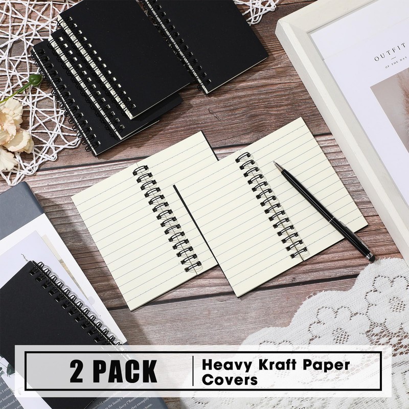 Jutom 2 Pcs Small Spiral Notebooks Memo Pads 3 x