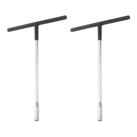 HARFINGTON 2pcs T-Handle Metric Socket Wrench 9mm CR-V 6-Point Hex Hexagon T-Shape Spanner for Motorcycle Bicycle Car Repair