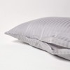 HOMESCAPES Damask Pillow Cover V Shape Silver Grey 38x76cm 100%