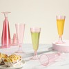 SUREHOME Pink Champagne Flutes Plastic Champagne Glasses Disposable Mimosa Glasses