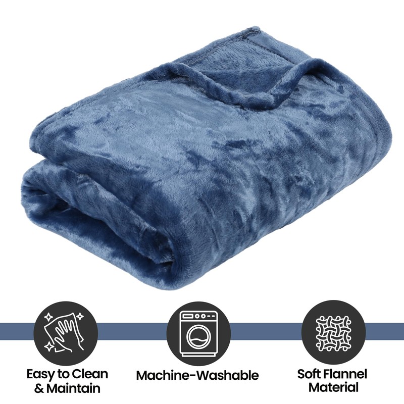 Albert Austin Flannel Fleece Throw for Couch Sofa Chairs Breathable