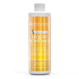 Americanails Nail Monomer Liquid - Maximum Adhesion Acrylic Liquid Monomer for Perfect Nail Enhancement - Liquid Acrylic Nail Monomer for Acrylic Powder - Pineapple Scented Liquid Monomer 8oz