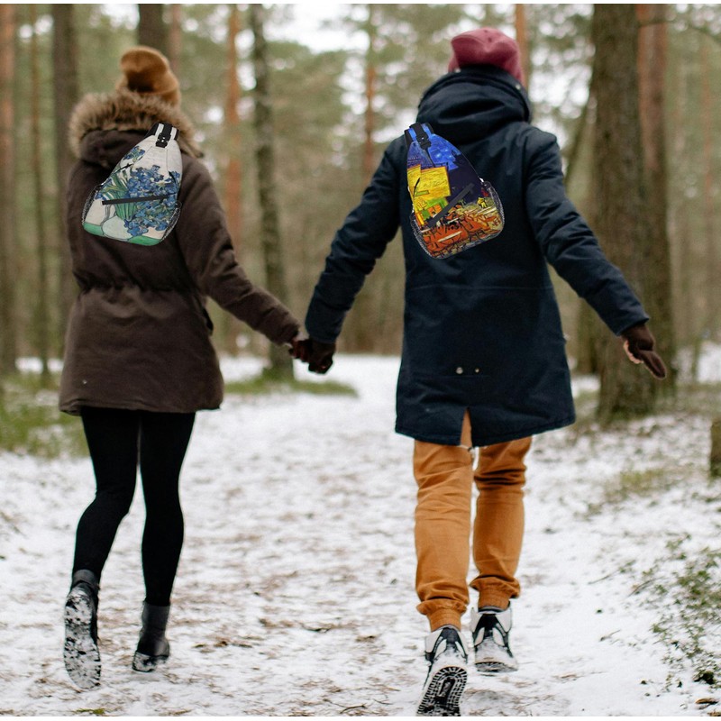 Van Gogh Shoulder Sling Bag Polyester (Almond Blossoms)