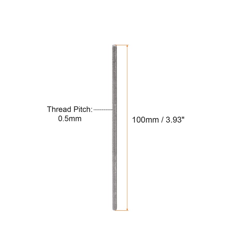 Rebower Full Thread Bolt, Full Thread Bolt, 304 Stainless Steel,