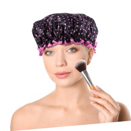 Healeved 3pcs Double Layer Waterproof Shower Cap Bath Shower Hat Waterproof Bonnet Bathing Cap Waterproof Shower Hat Night Sleeping Bathing Shower Caps Women Shower Cap Cover