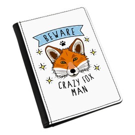Gift Base Beware Verrückte Fuchs Mann Pass-Etui Deckel