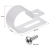 sourcing map 19mm Nylon R Type Cable Clip Wire Clamp