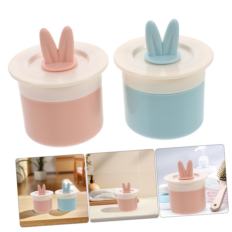 Baluue Facial Cleansing Tool Bunny Ears 2pcs Skincare Foaming Dispenser