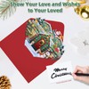 WUJUN Musical Christmas Card, 3D Christmas Pop Up Cards with